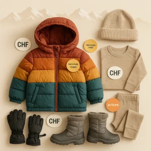 Habits d’hiver enfants pas chers en Suisse