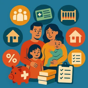 Aides financières en Suisse pour familles, visuel clair