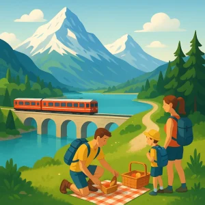 Vacances d’été pas chères en Suisse, lacs et train